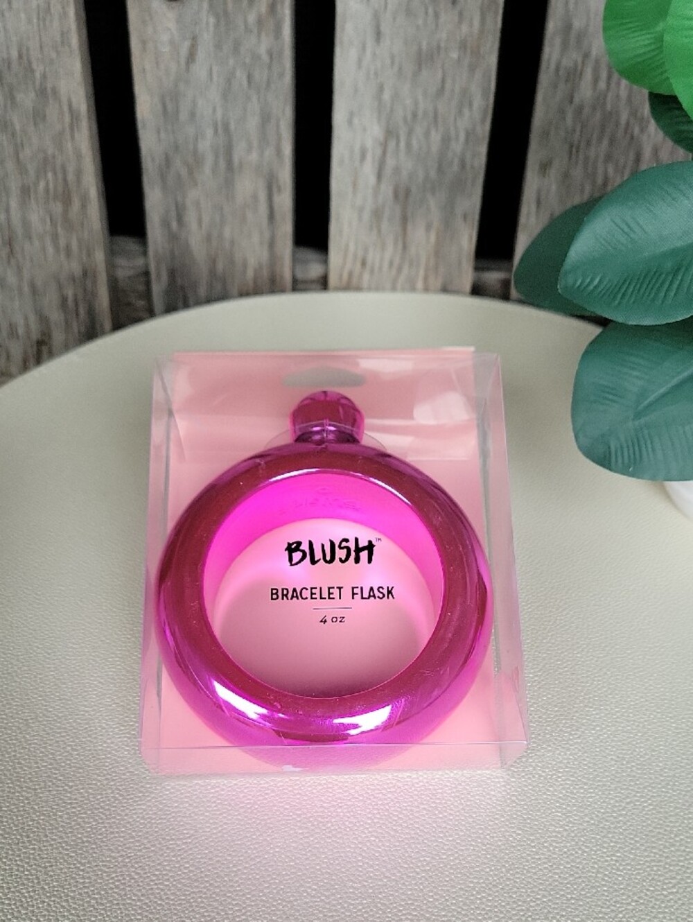 Blush Pink Bangle Bracelet Flask - Wearable Body Accessory - Picture 2 of 5